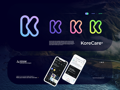KoreCare branding design gradient illustration logo logo design logodesign modern technology ui