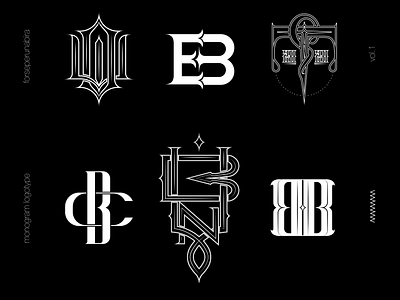 " M O N O G R A M " branding design graphic design illustration illustrator logo logofolio monogram typography vector
