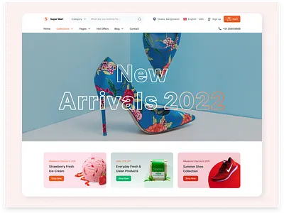 Ecommerce Hero design dokan fashion store grocery store online store online supermarket organic food shop template design typography ui ux website woocommerce grocery