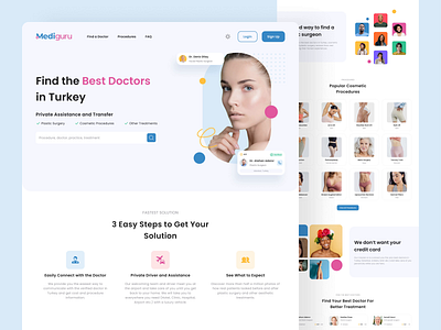 Mediguru ✦ Landing Page dark dark mode design hero home home page homepage interface landing landing page landingpage medical site ui userinterface ux web design web page webdesign website