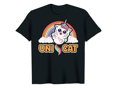 Cute Unicorn Kawaii Cat baby cat cat unicorn cute cute cat design graphic design illustration illustrator kawaii kids tshirt unicat unicorn vector