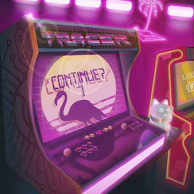 Retro Arcade arcade gaming illustration outrun retro synthwave vector videogames