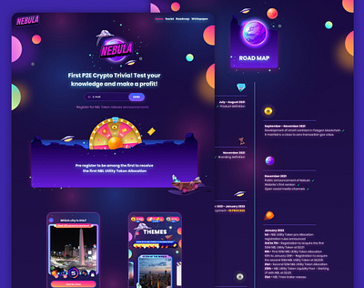 Nebula - Crypto Game Website 🚀 app design graphic design landing page ui