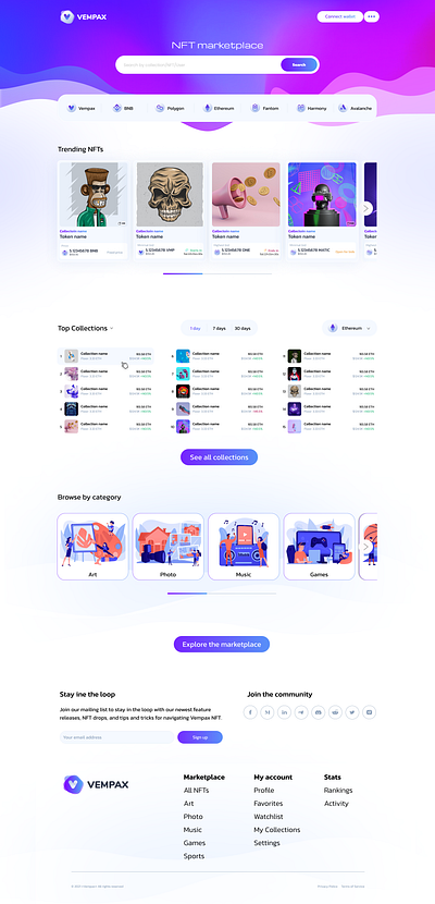 Vempax NFT graphic design ui