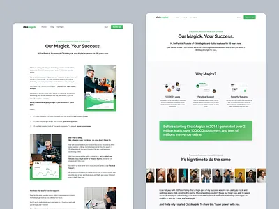 ClickMagick - Letter / About us page about us app graph landing page marketing app product page redesign saas startup tracking app ui ui illustration web app web design website