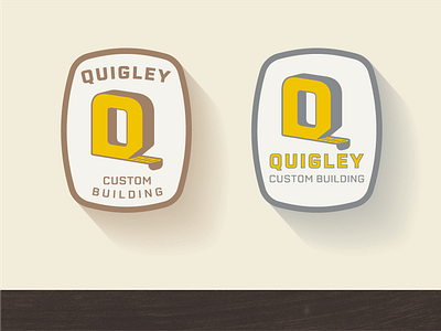 Quigley Custom Badges badge branding design illustration logo vector