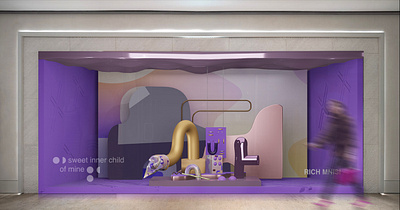 Window Display Design 3d advertising art direction blender branding design visual identity