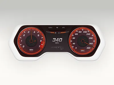 Dodge Charger SRT dashboard american vehicle car dashboard dashboard dashboard design david ofiare dodge dodge charger electric car hellcat hud interface design skeumorphism tesla uiux design united states visual design wireframe