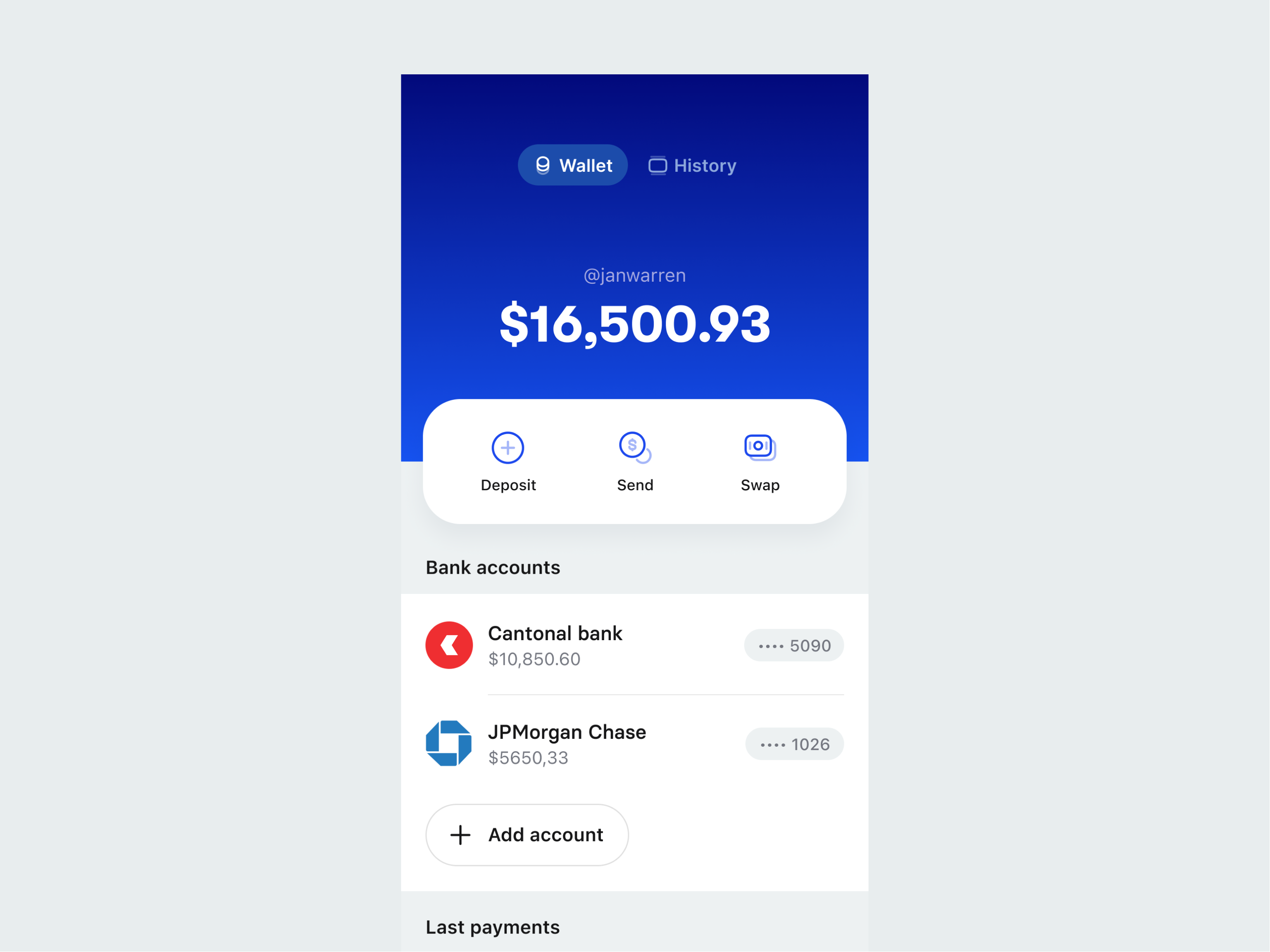 Bank app UI by Renat Muratshin on Dribbble