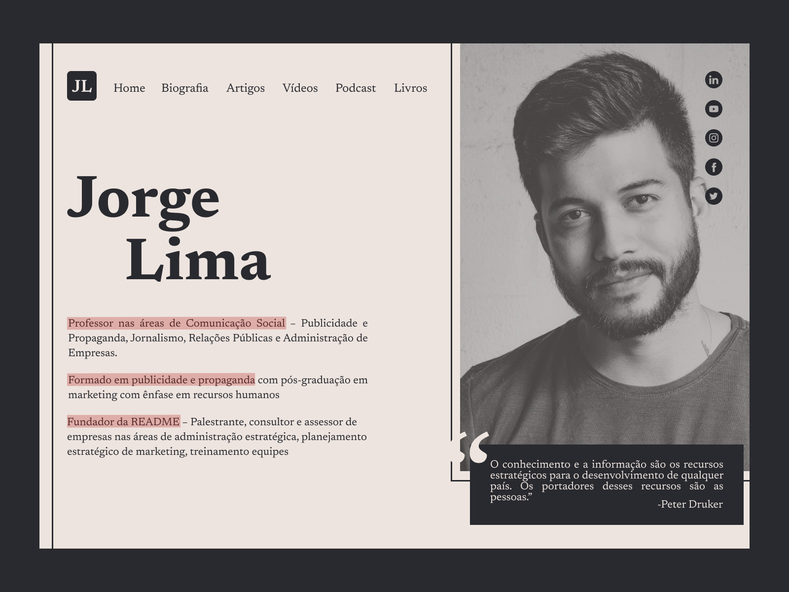 Example of Writer Landingpage