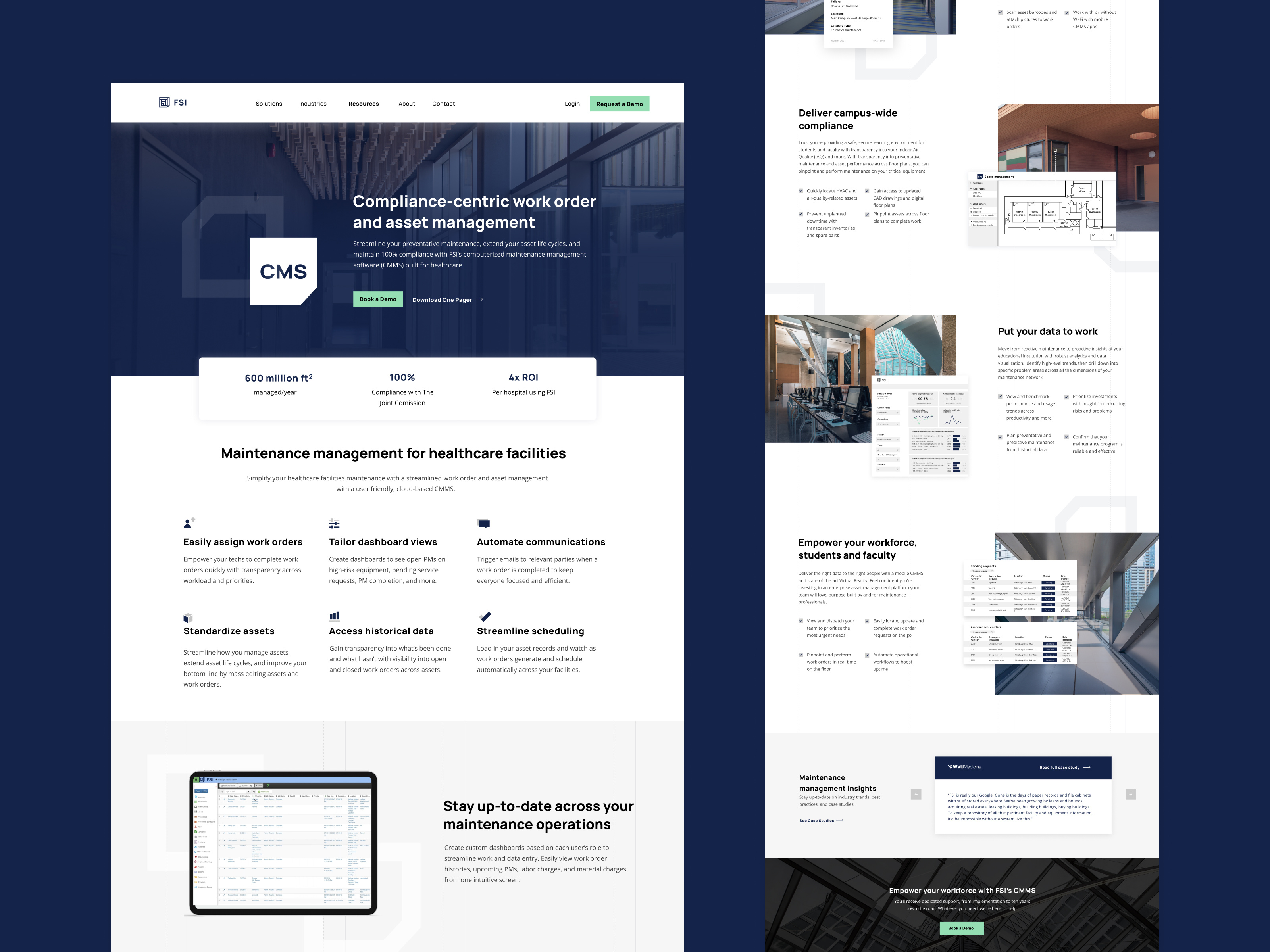 FSI Website Design animation b2b branding design homepage logo marketing saas tech ui website