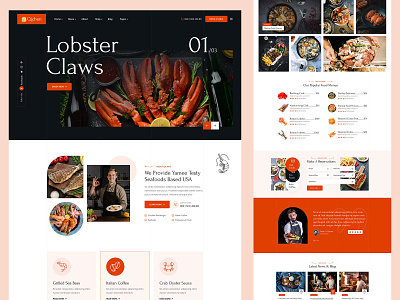 Restaurant Web Template agency clean creative modern responsive template ui uidesigner uxdesigner website