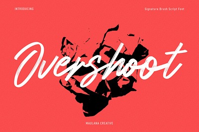 Overshoort Brush Script Font 3d animation branding brush brush font calligraphy design font fonts graphic design illustration logo maulana creative motion graphics nostalgic poster script signature ui