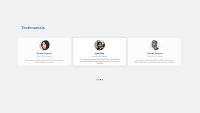 Testimonials card card design ui ui design uiux ux ux design web design