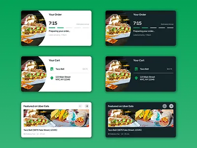 Uber Eats Android Widget android homepage mobile uber eats ui ux widget