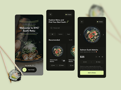 Roku Sushi Menu App🥢 application classic classic food dark echo echo design echodesign food japan japanese japanese food menu menu restaurant restaurant roku roku sushi sushi ui design uiux user interface