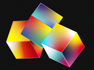 Cubes 2d animation colours design flat illustration letters logo motion ui