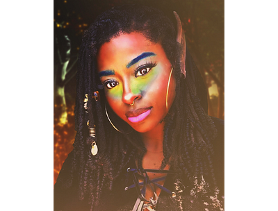 Photo Retouching- Sprite in the Forest 3d animation app branding design digital art digital marketing gif graphic design illustration logo marketing strategy motion graphics photo composite photo retouch photo retouching typography ui ux vector