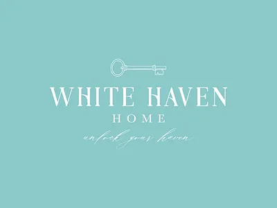 White Haven Home Branding - Full Logo brand branding design feminine flat logo