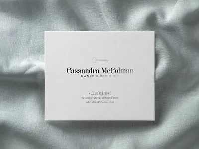 White Haven Home Branding - Business Card brand branding business card feminine home branding packaging print design