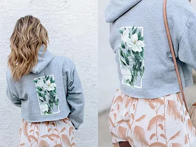 Okanagan Lifestyle - Bloom Hoodie apparel clothing clothing design feminine hoodie design kelowna logo okanagan screen printing watercolor watercolor illustration