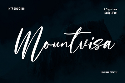 Mountvisa Script Font animation branding calligraphy font fonts graphic design logo nostalgic script signature