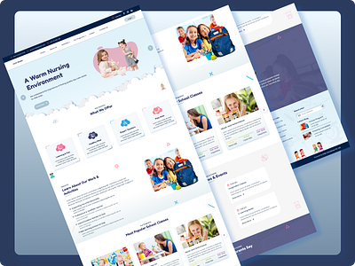 Aakav Kindergarten Website Design kidsschoolwebsite kidswebsite kindergartenhomepage landingpage schoolhomepage uiforkindergarten uiux