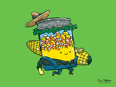 Corn Jam corn corn on the cob country farmer illustration jam jar midwest pen and ink sweet corn sweet jam