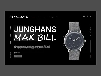 Watch Landing Page Exploration ⌚ bitmate bitmatestudio clean dark theme design ecommerce ecommerce design homepage landing page mobile stylish ui ui design ui ux ux watch watch app web web design website ui