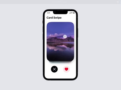 Interactive Card Swipe Component - Figma animation app app design card dating deck figma freebie interactive ios minimal mobile prototype sort stack swipe tinder ui ux
