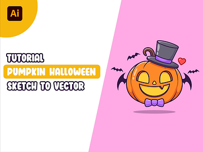 #CatalystTutorial Pumpkin Halloween🎃 bat food ghost halloween hat horror icon illustration lamp logo magic party pumpkin scary sketch step by step tutorial vector vegetables video