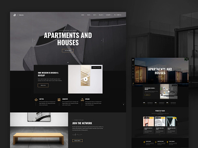 UpHome - Modern Architecture WordPress Theme design homepage themeforest ui