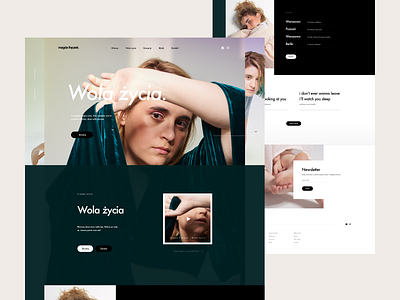 Magda Fraczek 2022 clean dark design dilemma graphic design green color landing page minimalist musician poland shopping trends ui ui design ui trends ux web design