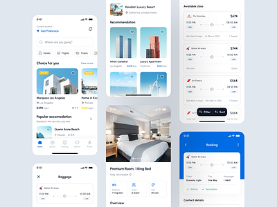 Traveline - Travel and Lifestyle App UI Kit attraction design flight healing holiday hotel ios design mobile mobile design online booking staycation train travel ui ui kit ui8 uidesign uikit ux villa