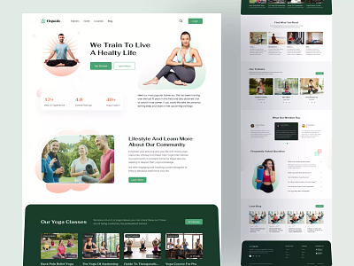 Fitness Landing Page cardio crossfit exercise fitness gym health landing page meditation minimal muscle building personal trainer sports training ui uxdesign webdesign website weight loss workout yoga