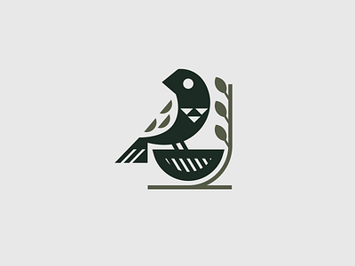Bird logo animal bird branch brand branding design elegant geometry illustration leaf logo logotype mark modern nature nest sign vector
