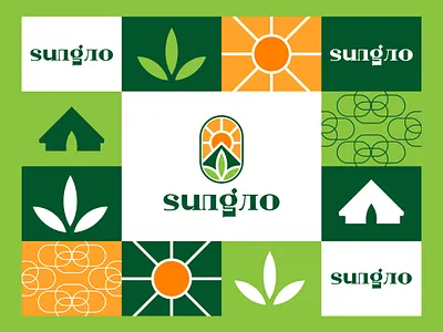 sungro agri agriculture logo animal logo brand identity branding croft farm logo farmland fresh grange graphic design green logo land leaf logo logo logo design minimal logo nature logo sun vineyard