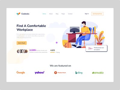 CoDesks - Co-Working Space Landing Page agencywebsite co space landing page co working space landing page co workingspace collaborate corporate coworking landingpage office office space officespace officewebsitedesign team uidesign userexperience webdesign website work club work space working