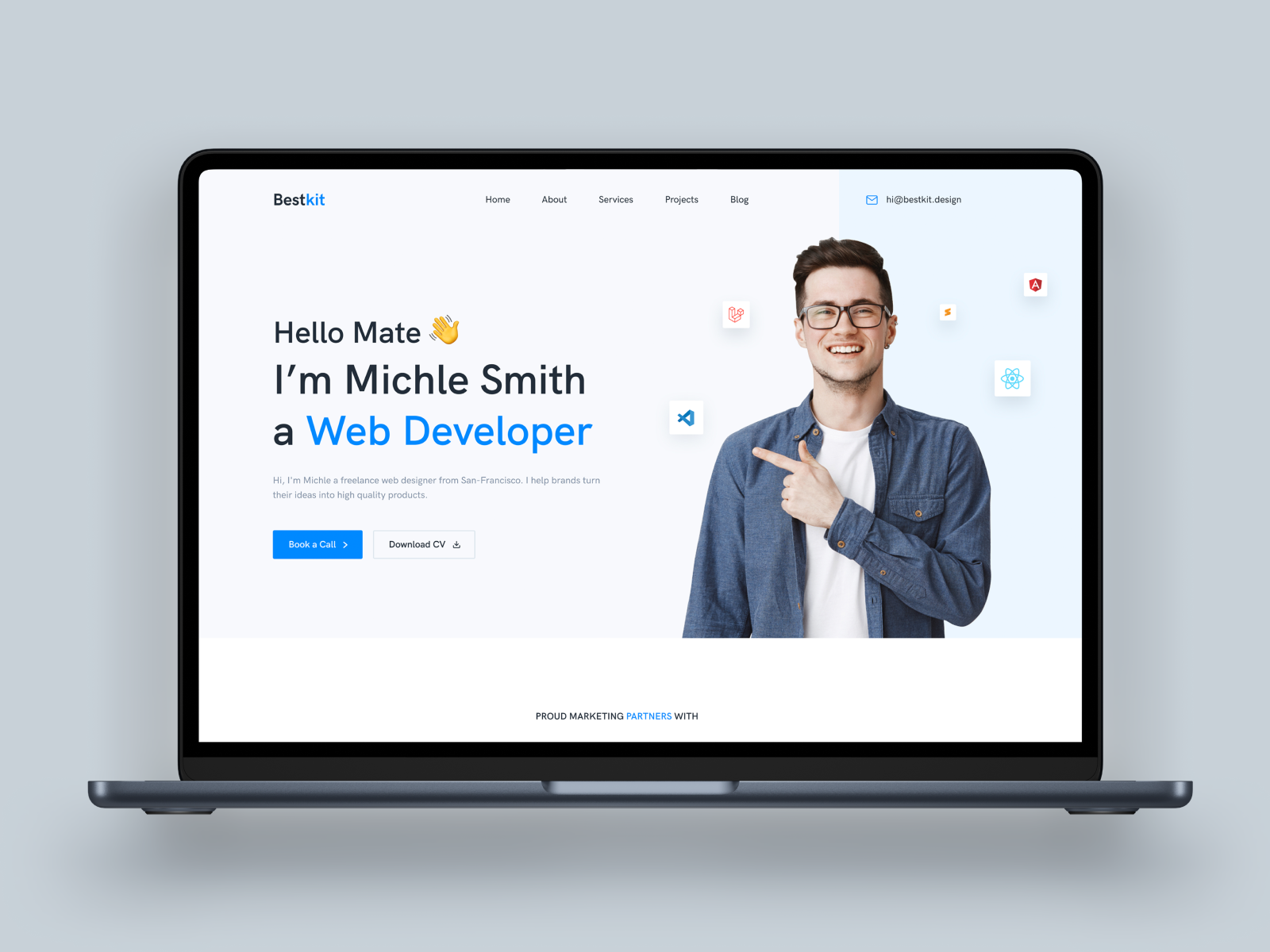 Michel - Web Developer Personal Portfolio UI Design by Templatecookie ...