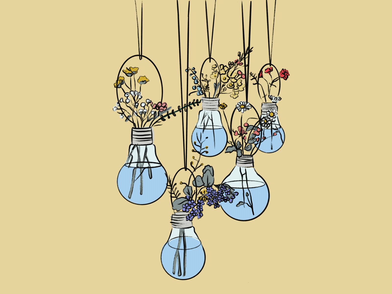 Positive Thoughts illustration illustration art illustrations procreate