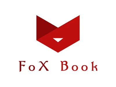 Foxbook logo design, Minimalist logo design fox logo fox logo idea graphic design iconic logo logo logo design minimalist logo mordern logo red color logo simple logo