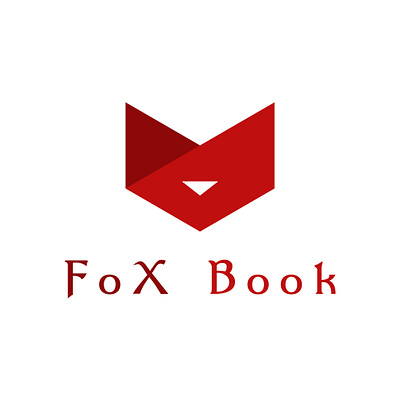 Foxbook logo design, Minimalist logo design fox logo fox logo idea graphic design iconic logo logo logo design minimalist logo mordern logo red color logo simple logo