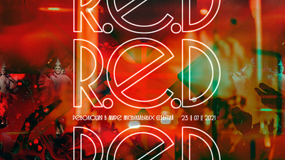 R.E.D banner design flat graphic graphic design logo poster typography