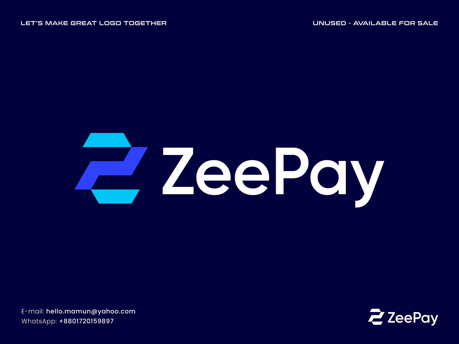 ZeePay - Letter Z & P Modern Logo by Al Mamun | Logo & Branding Expert ...