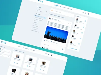 Peconto - Timeline and Search adobe xd instructors post saas search startup timeline trainers webapp