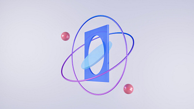GeometricUniverse 3d c4d design logo mobile render ui ux