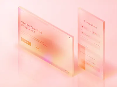 Figma - The combination of glass and UI, a new attempt 3d blockchain design glass graphic design illustration meta metaverse nft privacy ui ux web
