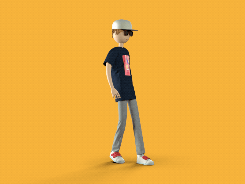 Walking 3d bendy limbs character cinema 4d rig walking