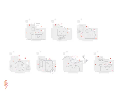 Errors illustration 404 404 page 500 app card design empty list error graphic design illustration minimal no result not found notfound project search ui ux