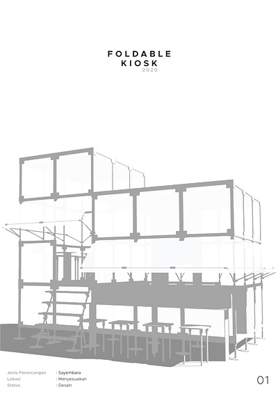 Foldable Kiosk architecture design foldable kiosk